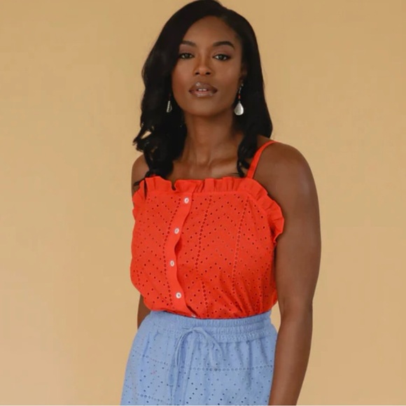 B.YELLOWTAIL Poppy Eyelet Cami (M) - Picture 2 of 4